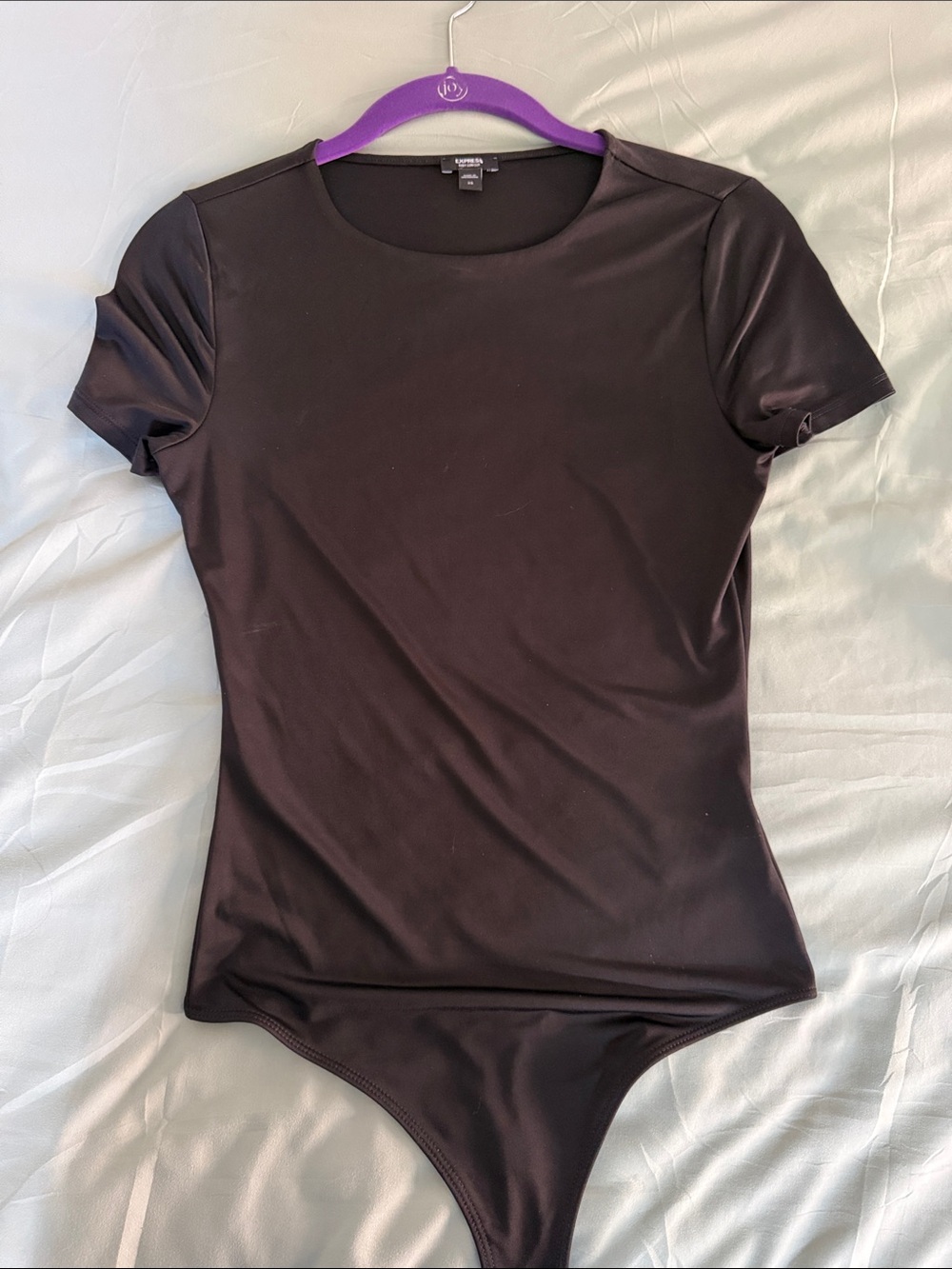Express Black Short-Sleeve Bodysuit size extra small